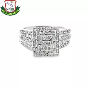Woman's Diamond Engagement Ring in 10k White Gold .995CTW (PBR095585) - Picture 1 of 5