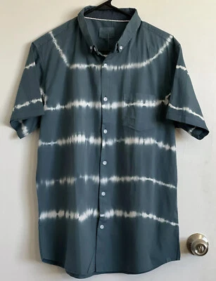 Sovereign Code Striped Tie Dye Men’s Button Up Shirt - Size S - Image 1 of 4