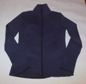 LULULEMON INSCULPT JACKET HEATHERED DEEP INDIGO BLUE SPACER POST PRACTICE EUC 4 - Picture 1 of 9