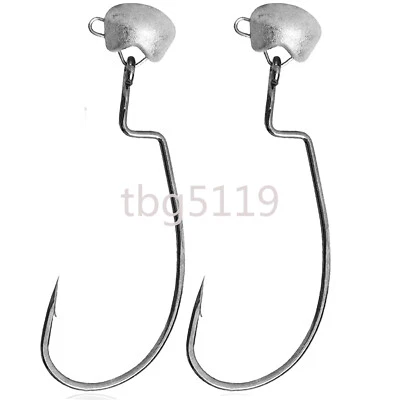Paquete de 20 ganchos de plataforma con cabeza temblorosa para bass Foto 1 de 4