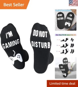 Novelty Do Not Disturb I'M Gaming Crew Socks - Ideal for All Occasions - Bild 1 von 7