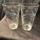 Carolina Panthers 16 oz Satin Etch Logo Pint Glass Set (2 Glasses)