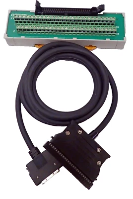 OMRON XW2B-50G4 TERMINAL BLOCK w/ OMRON FZ-VPX PARALLEL I/O CABLE - Image 1 of 4