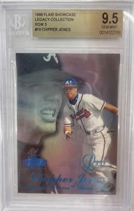 Flair Showcase Legacy Collection 1998 fila 3 Chipper Jones #10/100 BGS 9,5 - Imagen 1 de 2