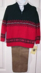 NWT Good Lad Boy's 3 Pc. Holiday Sweater, Shirt & Corduroy Pants Set, 5, $46 - Picture 1 of 5