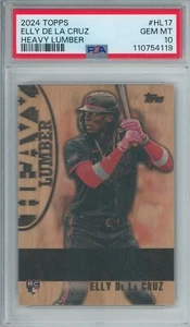 2024 Topps Elly De La Cruz RC ROOKIE legname pesante SP PSA 10 GEMME OTTIME CONDIZIONI GRADO FRESCO - Foto 1 di 2