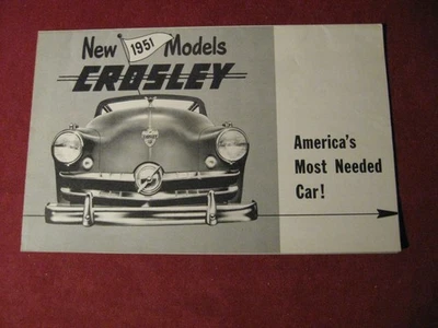 1951 Crosley продажи брошюра буклет каталог старый оригинал - Изображение 1 из 4