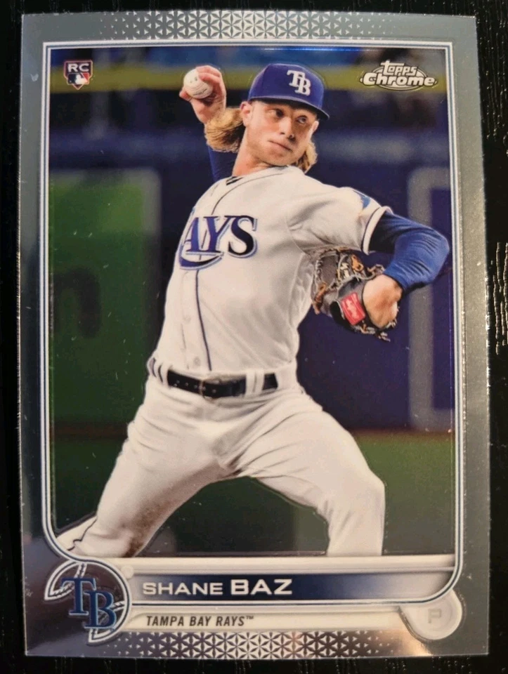 Shane Baz 2022 Topps Chrome Refractor #201 RC Rays Rookie  - Image 1 of 2