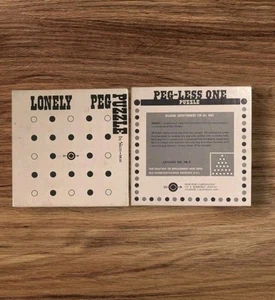 2 Vtg Pegs Games Skor Mor Lonely Less One Puzzles Travel Car Board NB2 NB4 Set - Picture 1 of 20