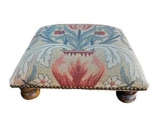 Hines of Oxford William Morris Flowerpot Tapestry Footstool, Made In England - Picture 1 of 6