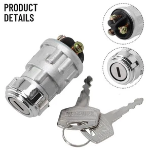 3 Wire Ignition Key Switch Lock Assembly With 2 Keys For Vehicle Motorcycle - Picture 1 of 12