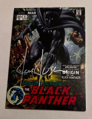 2016 Marvel Masterpieces What if? Autograph #65 Black Panther 7/10 NM/M - Image 1 of 3