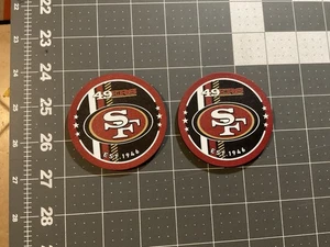 Insertos de montaña rusa San Francisco 49ers para portavasos de coche, lote de 2, nuevos sin usar - Imagen 1 de 2