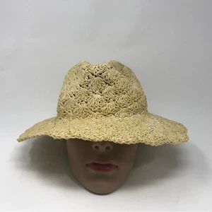 Janie and Jack Crochet Straw Sun Hat, Unisex 2T - 3T - Natural - Picture 1 of 10
