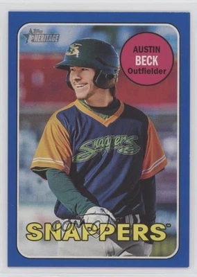 2018 Topps Heritage Minor League Edition Blue /99 Austin Beck #88 - Image 1 of 2