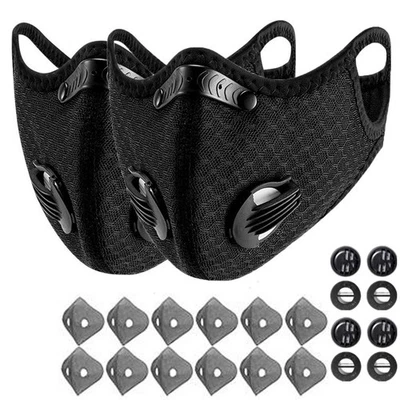 MARKENLOS Atemschutzmaske Maske mit Ventil Filter Sport Staubmaske Sportmaske mit Filter