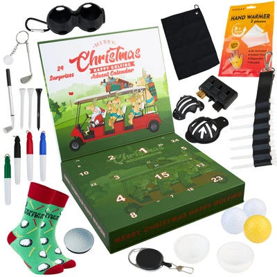 KreativeKraft Golfers 24 Day Advent Calendar 2024 Christmas Surprise Gift - Image 1 of 4