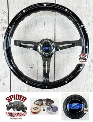 Ford Falcon 1965-1970 volante madera 15" Black Widow Premium Foto 1 de 4