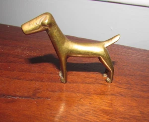 Art Deco Unmarked WHW Hagenauer Austria Bronze Dog Figurine - Picture 1 of 10