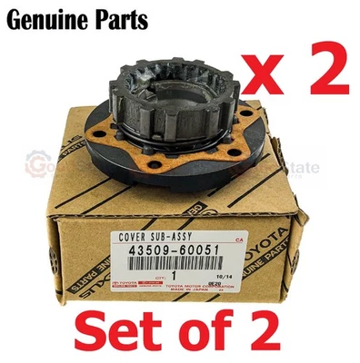 Genuine LandCruiser 80 79 78 76 75 70 Series Front LH RH Free Wheel Hub Cap Set - Image 1 of 3