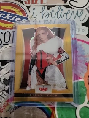 2024 Panini Select WWE Select Throwback Becky Lynch #21 Gold 07/10 - Image 1 of 2