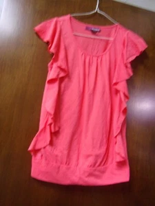 Epic Threads Girls' Ruffled Top, Coral, Size XL - Picture 1 of 1