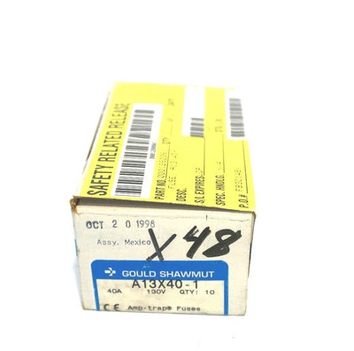10 NEW GOULD SHAWMUT A13X40-1 FUSES A13X401 - Image 1 of 2