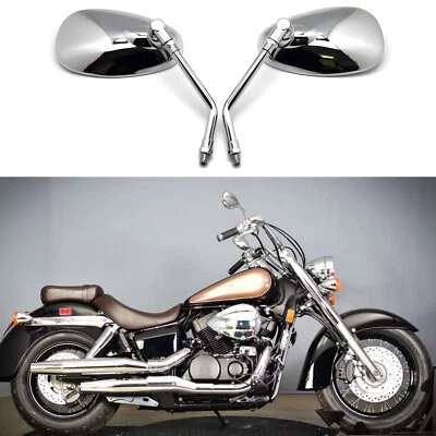 For Honda Shadow Spirit VT 750 1100 VTX1300 VTX1800 Chrome Motorcycle Mirrors DM Foto 1 de 4