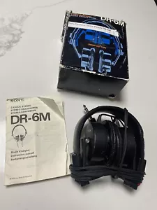 Vintage 1976 Sony Dynamic Stereo Headphones DR-6M Works Great Japan - Picture 1 of 9