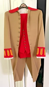 French Provencial Costume - Men's w/ Women's Cape - Tan & Red - Picture 1 of 24