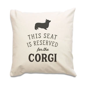 NEW - RESERVED FOR THE CORGI - Top Quality Cushion Cover - Dog Gift Present Xmas - Picture 1 of 4