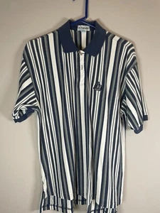 Vintage 90s Color Block Vertical Stripe IZOD Polo Mens Size L Retro Multicolor - Picture 1 of 5