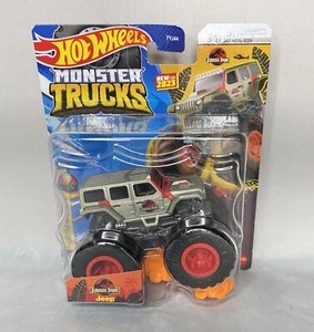 Hot Wheels Monster Trucks Jurassic Park Jeep Freestyle Wreckers 6/11 1:64 - Picture 1 of 3