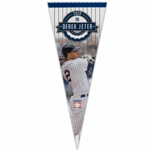 DEREK JETER NEW YORK YANKEES HALL OF FAME PREMIUM QUALITY PENNANT 12"X30" - Picture 1 of 1