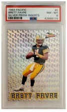 1993 Pacific Brett Favre SILVER PRISM card #5 graded PSA 8 card