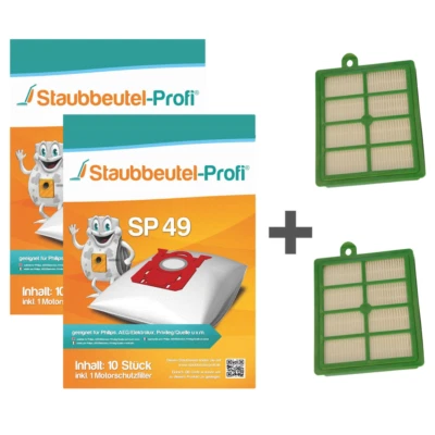 STAUBBEUTEL-PROFI 20 Staubsaugerbeutel, 2x Hepafilter passend für AEG VX8-2-ÖKO