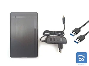 Box Esterno per HDD SSD 2.5" 3.5" SATA USB 3 No Driver Standby Intelligente 12V - Foto 1 di 4