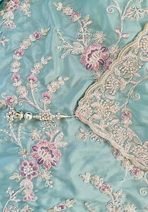Designer Indian Pakistan Saree New Wedding Party Stone Embroidered blouse - Picture 1 of 6