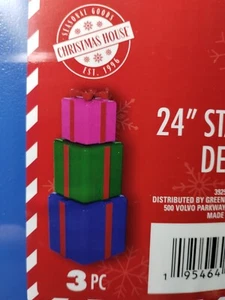 24" STAPELBARE GESCHENKBOXEN Set 3 robuster Kunststoff Zum Selbermachen viral WEIHNACHTEN In/Outdoor - Bild 1 von 2
