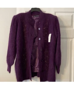 LEE SANDS Rabbit Fur Jacket Beautiful One size fits all Missy brand new with tag - Picture 1 of 12