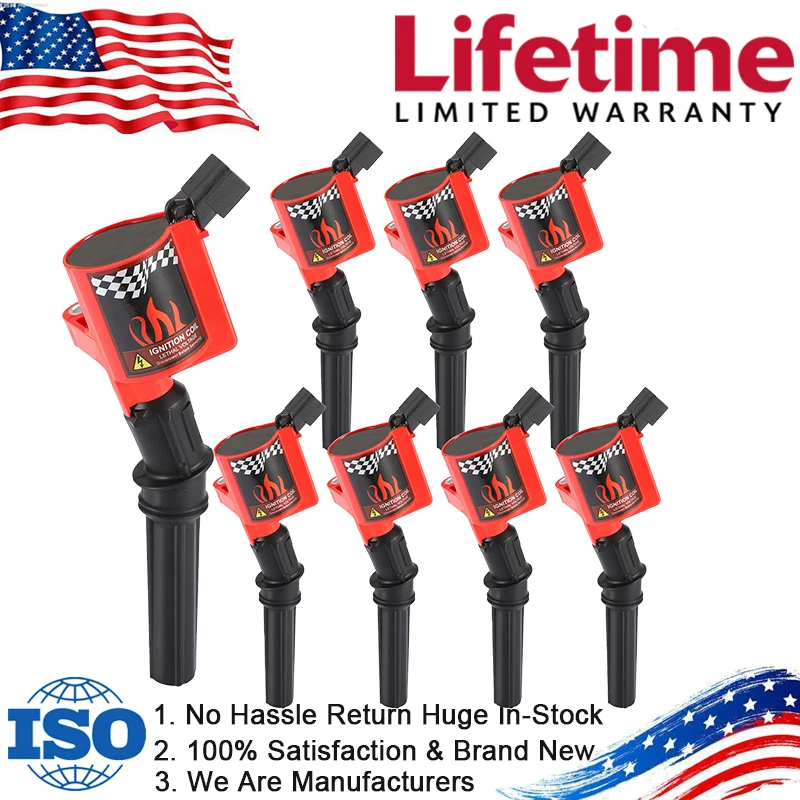 Катушка зажигания упаковка 8 шт. для Ford Mustang Lincoln Mercury Expedition 4,6/5,4 л DG508 - Изображение 1 из 4