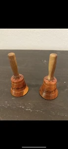 Royal Gorge Colorado Wooden Bell Salt And Pepper Shakers Souvenir - Picture 1 of 5