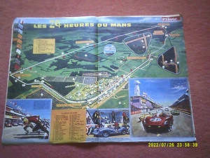 1960 1970 TIRE DU JOURNAL SPIROU ET PILOTE 2 POSTERS AUTOMOBILE 24 H DU MANS - Imagen 1 de 3