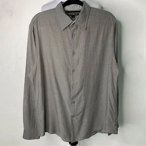 John Varvatos Men's Dark Grey Casual Long Sleeve Button Down Shirt Size Large - Picture 1 of 16