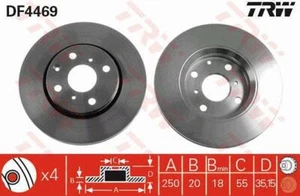 2 Discos de Freno TRW DF4469 TRW - 600DF4469 - Imagen 1 de 4