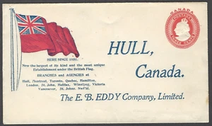 Canada circa 1899 E.B.Eddy Co. Patriotic flag Pre-printed envelope, Unsealed M - Picture 1 of 2