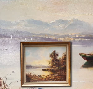 Großer Ostersee b. Starnberg Orig. Ölgemälde Friedrich Karl THAUER *1924 München - Bild 1 von 12