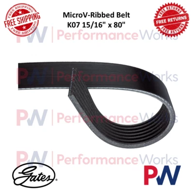 Cinturón acanalado Gates Micro-V 7 costillas EPDM para Infiniti Q50, QX70, G37 / Nissan 370Z Foto 1 de 4