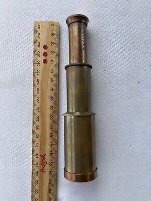 Solid Brass Nautical Collectible 3 Folds Small Telescope • 39.99$