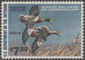RW47 1980 Federal Duck Stamp Mint NH Grade XF-Sup 95 with PSE Cert. (SI)   - Picture 1 of 2
